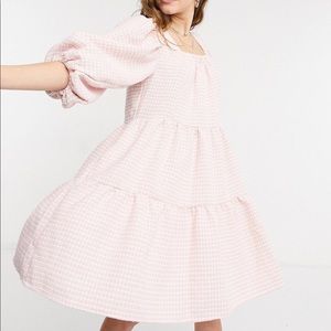 Sister Jane Dress Pink Pale Mini Smock Dress Size M